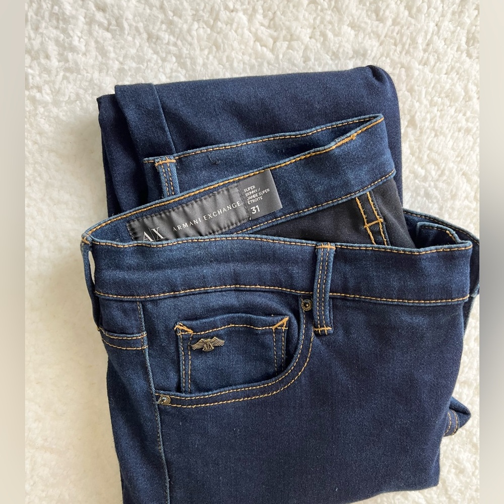 Pre-owned Armani Exchange blue denim pants